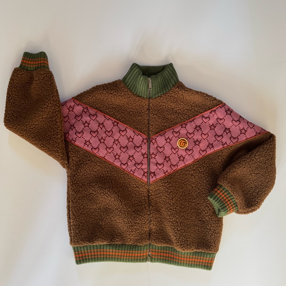 Gucci Brown and Pink Sherpa set